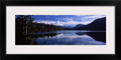 Reflection of clouds in water, Mt Hood, Lost Lake, Mt. Hood National Forest, Hood River County, Oregon