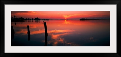Reflection of clouds in water, Pine Island, Hernando County, Florida,