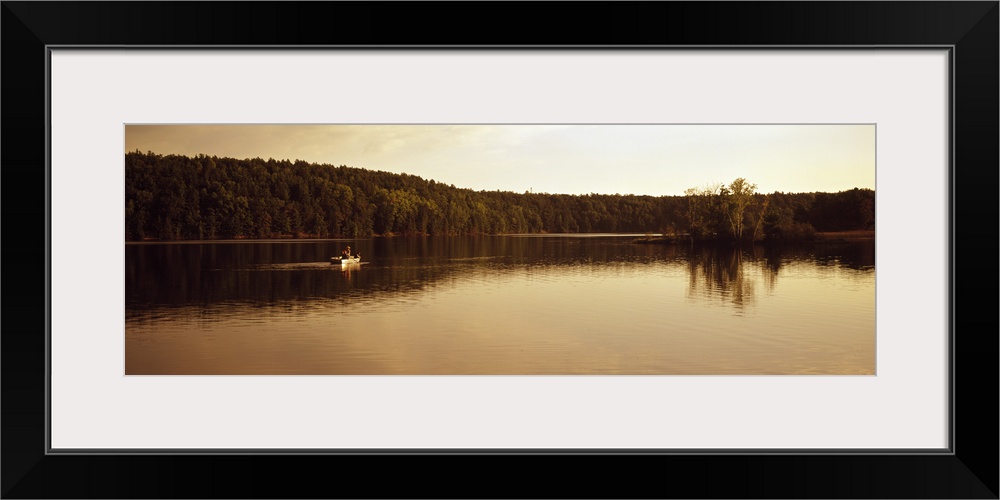 Reflection of trees in water, Brown Bridge Pond, Michigan