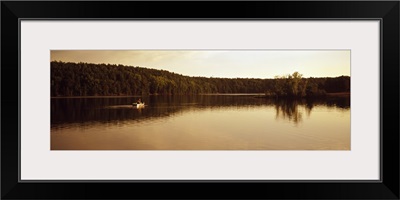 Reflection of trees in water, Brown Bridge Pond, Michigan