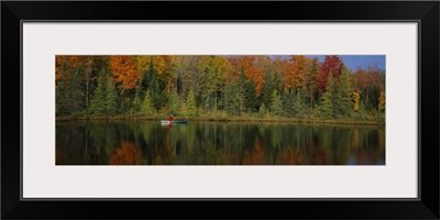 Reflection of trees in water, near Antigo, Wisconsin