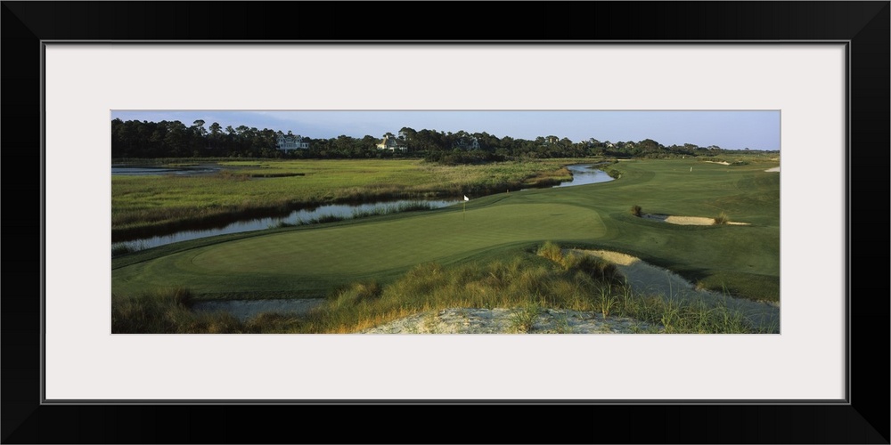 River and a golf course, Ocean Course, Kiawah Island Golf Resort, Kiawah Island, Charleston County, South Carolina