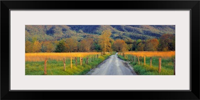 Road at Sundown Cades Cove Great Smoky Mtns National Park TN