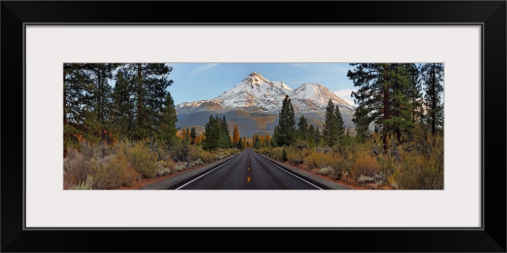 Road leading towards Mt Shasta, Siskiyou County, California