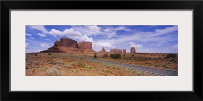 Road passing through a desert, Monument Valley Tribal Park