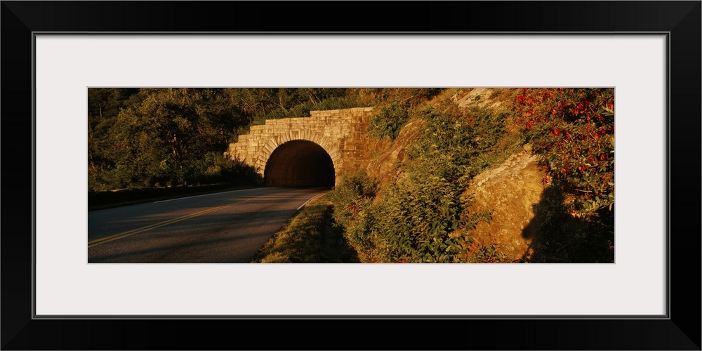 Road passing through a tunnel, Blue Ridge Parkway, North Carolina