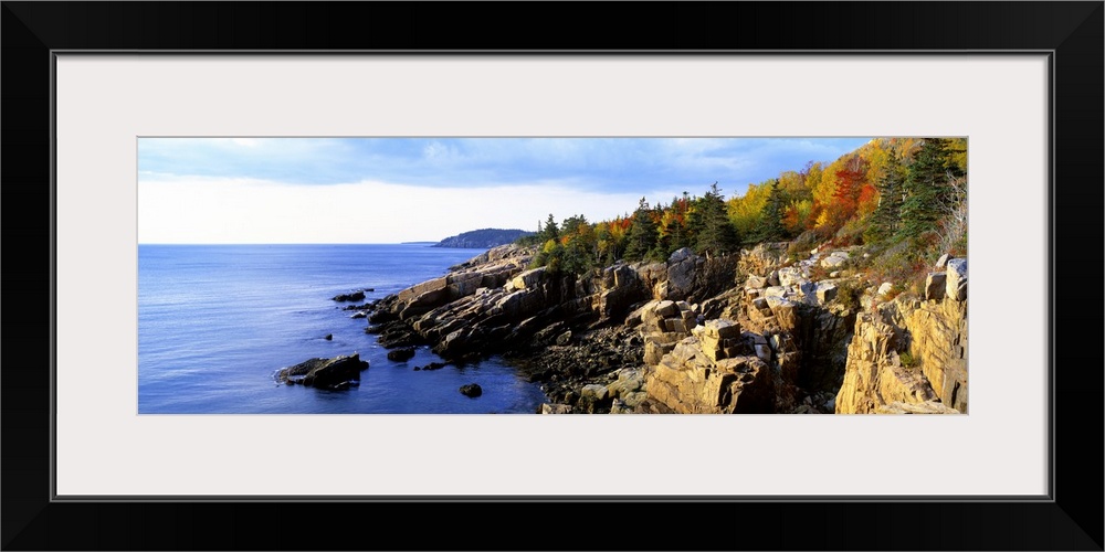 Rock formation at the seaside, Acadia National Park, Hancock County, Maine