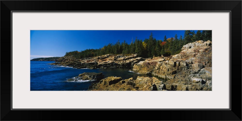 Rock formations at the coastline, Acadia National Park, Maine