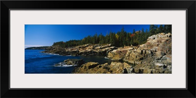 Rock formations at the coastline, Acadia National Park, Maine