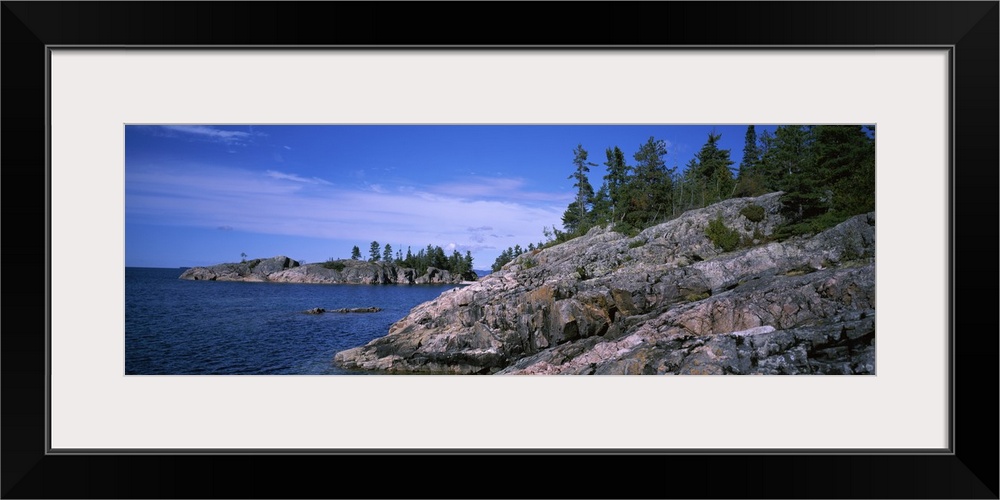 Rock formations at the lakeside, North Shore, Lake Superior, Ontario, Canada