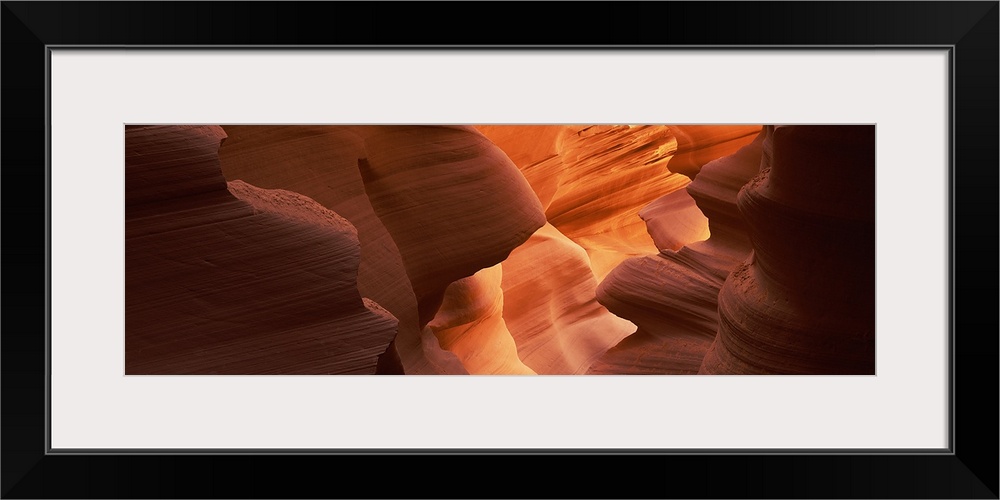 The erosion sculpted sandstone in this narrow passage fills this decorative artwork on a panoramic oversized canvas.