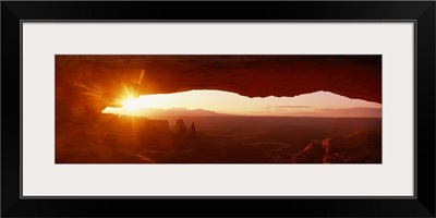 Rock formations on a landscape at dawn, Canyonlands National Park, Utah