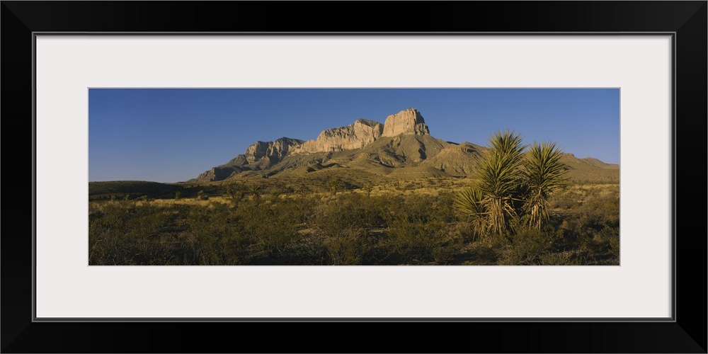 Rock formations on a landscape, Guadalupe Mountains National Park, Texas