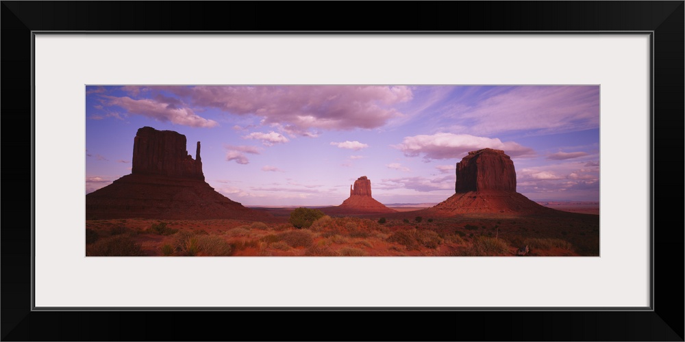 Rock formations on a landscape, Monument Valley Tribal Park, Utah, Arizona