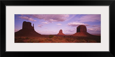 Rock formations on a landscape, Monument Valley Tribal Park, Utah, Arizona