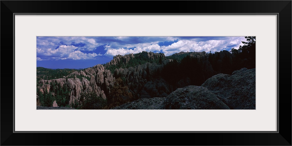 Rock formations on a landscape, Needles Highway, Harney Peak, Black Hills National Forest, Custer County, South Dakota,