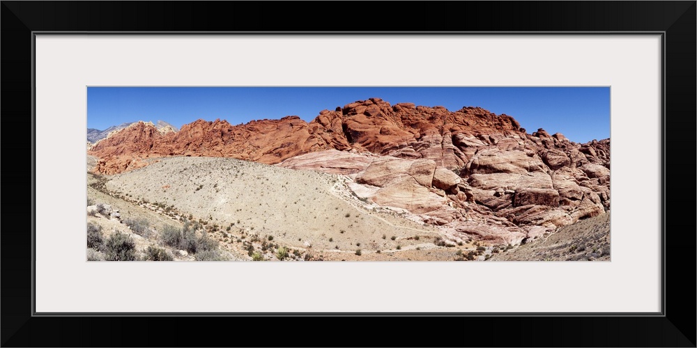 Rock formations on a landscape, Red Rock Canyon National Conservation Area, Clark County, Nevada