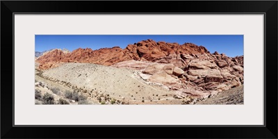 Rock formations on a landscape, Red Rock Canyon National Conservation Area, Clark County, Nevada