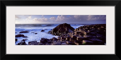 Rock formations on the coast, Giants Causeway, County Antrim, Northern Ireland