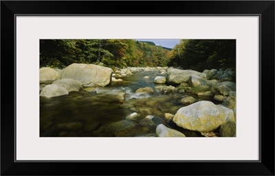 Rocks in a river, Swift River, White Mountains, New Hampshire, New England