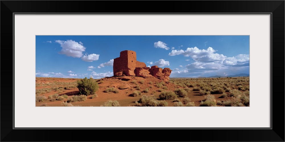 Ruins of a building in a desert, Wukoki Ruins, Wupatki National Monument, Arizona