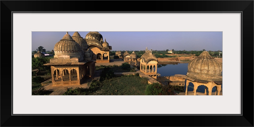 Ruins of a temple at the riverside, Govardhan Temple, Mathura District, Uttar Pradesh, India