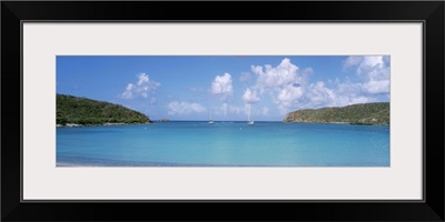 Sail boats in the sea, Saltpond Bay, St John, US Virgin Islands