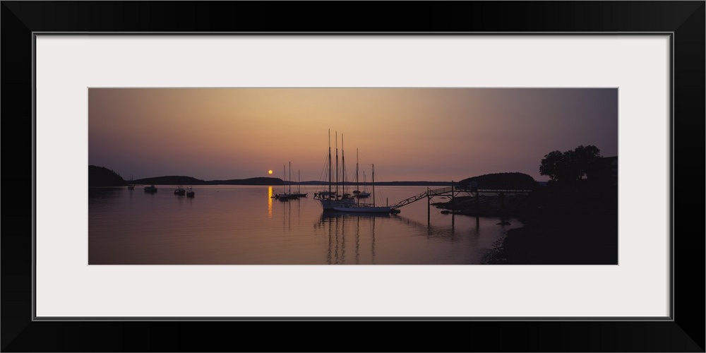 Sailboat in the sea, Bar Harbor, Mt. Desert Island, Maine