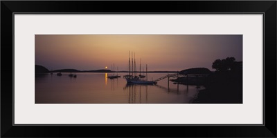 Sailboat in the sea, Bar Harbor, Mt. Desert Island, Maine