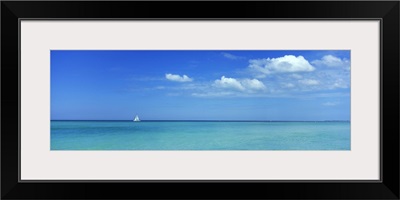 Sailboat in the sea, Coquina Beach, Anna Maria Island, Manatee, Florida