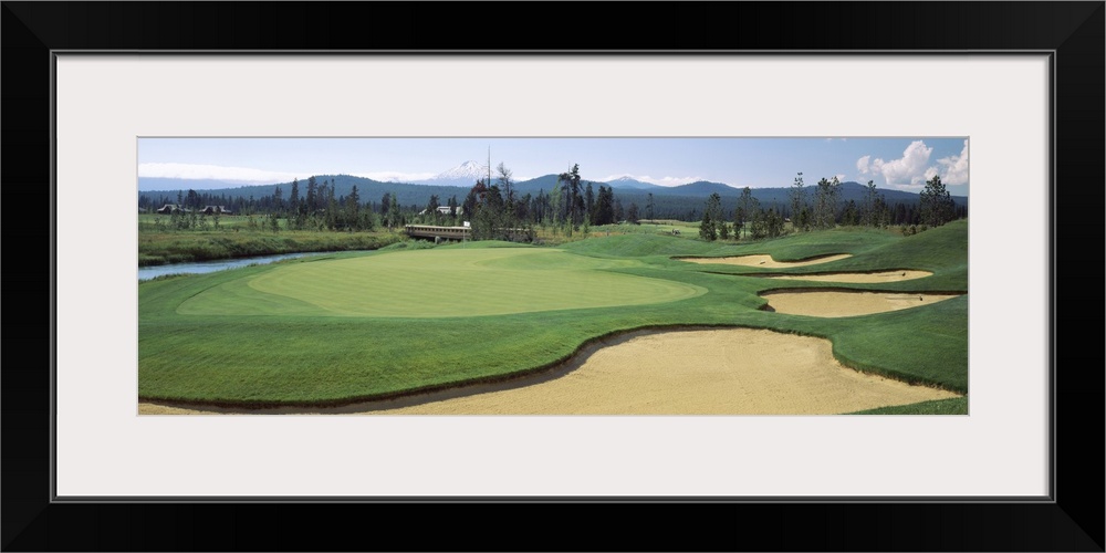 Sand trap in a golf course, Sunriver Resort Golf Course, Sunriver, Deschutes County, Oregon,