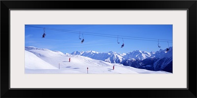 Ski Lift in Mountains Switzerland