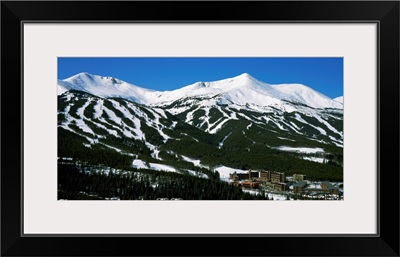 Ski resorts in front of a mountain range, Breckenridge, Summit County, Colorado