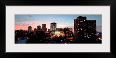 Skyline at dusk, Oakland, California, USA