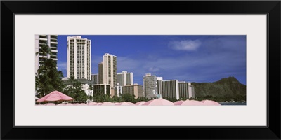 Skyscrapers at the waterfront, Honolulu, Oahu, Hawaii