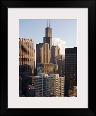 Skyscrapers in a city, Sears Tower, Chicago, Illinois,