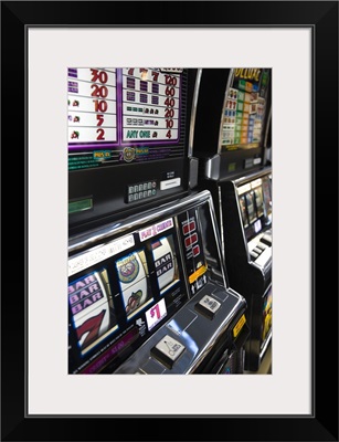 Slot machines at an airport, McCarran International Airport, Las Vegas, Nevada