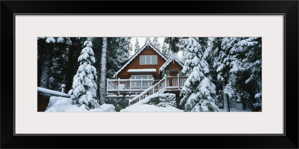 Snow Covered Chalet Lake Tahoe CA