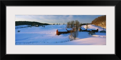 Snow-Covered Farm