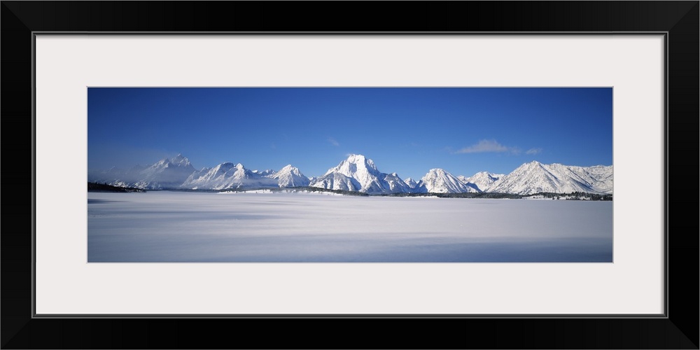 Snow covered landscape, Grand Teton National Park, Wyoming