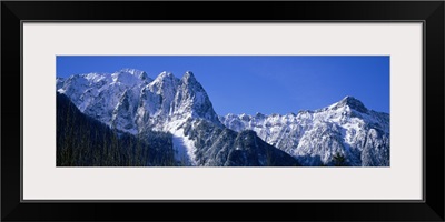 Snow covered mountains, Cascade Mountains, Washington State