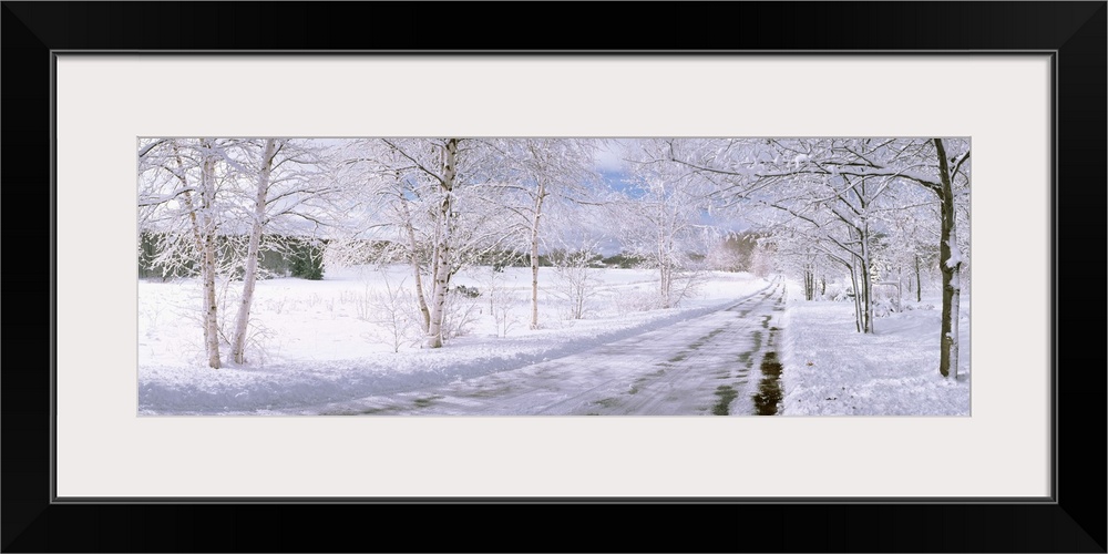 Snow covered road, Michigan