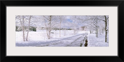 Snow covered road, Michigan