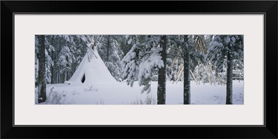 Snow Covered Teepee Banff National Park Canada