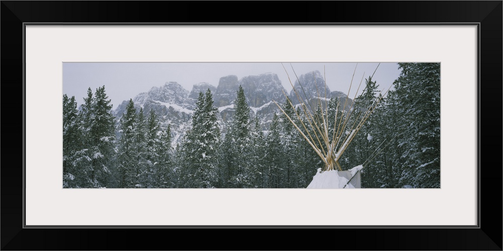 Snow Covered Teepee Banff National Park Canada