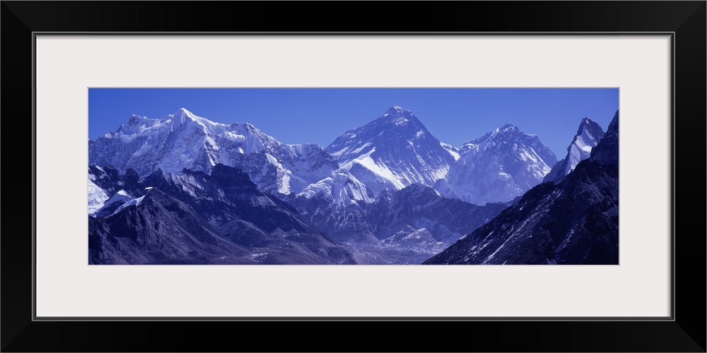 Snow on mountains, Goyko Valley, Mt Everest, Khumbu, Nepal