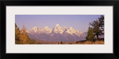 Snowcapped mountains, Grand Teton National Park, Wyoming