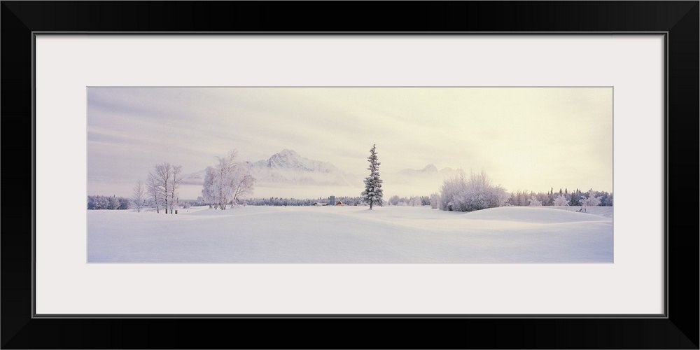 Snowy Farm Pioneer Peak Chugach Mountains Palmer AK