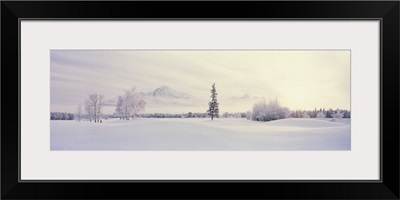 Snowy Farm Pioneer Peak Chugach Mountains Palmer AK