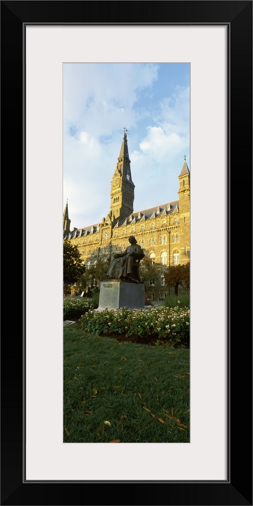 Statue of John Carroll outside an university, Georgetown University, Healy Hall, Georgetown, Kent County, Maryland, USA